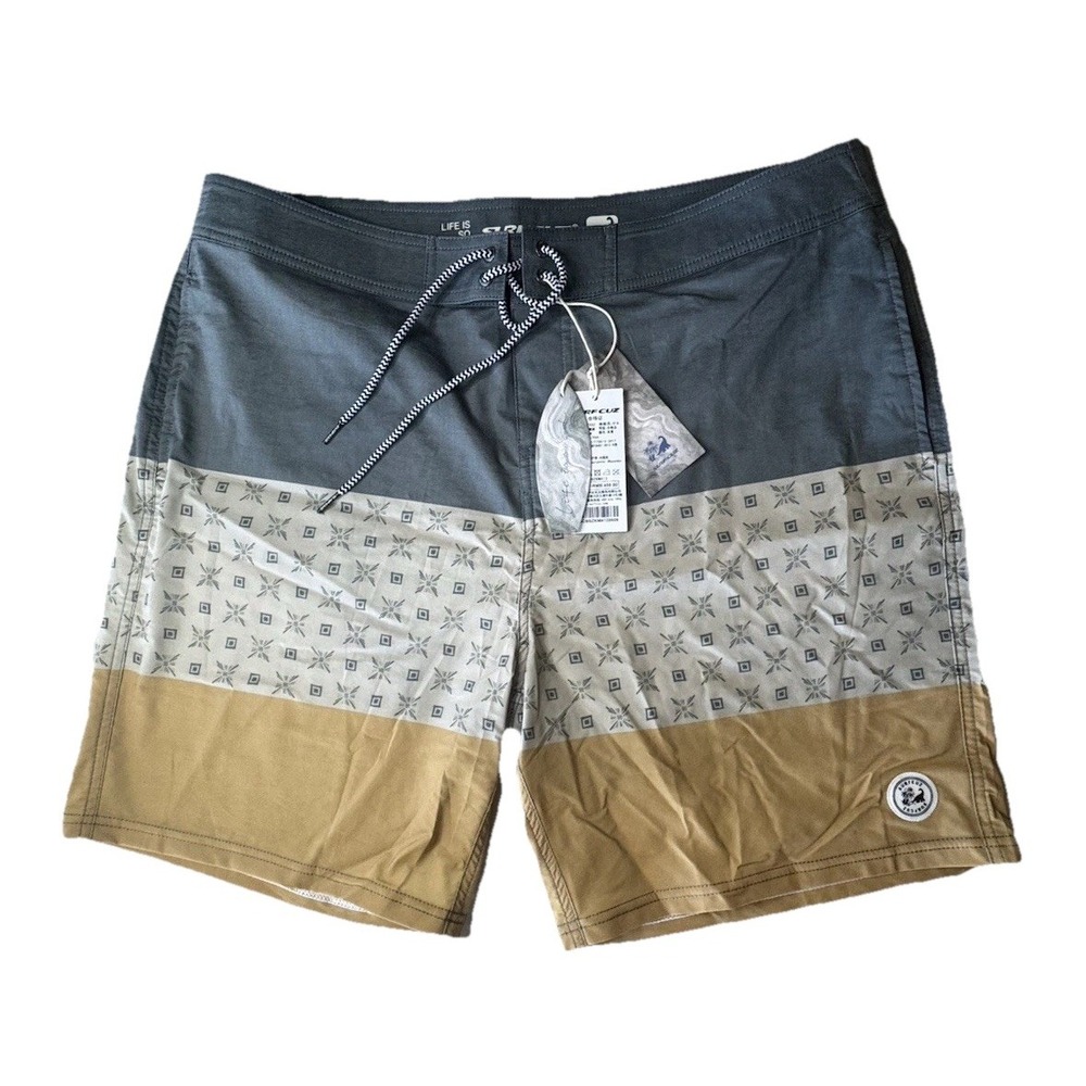 Surfcuz Men's 9"  Fashion Stretch Board Shorts‎ Size 38 NWT Soft Fabric